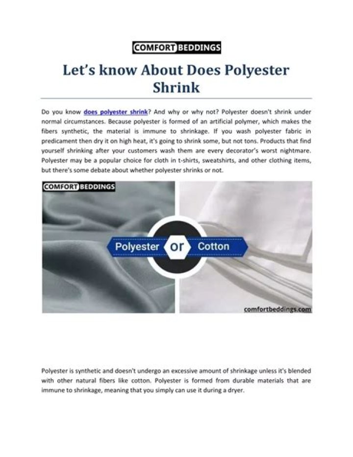 Does Polyester Shrink? Detailed Guide And Fresh Tips Beezzly