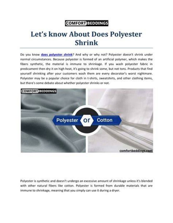 Does Polyester Shrink, How and Why? Here are the Answers.