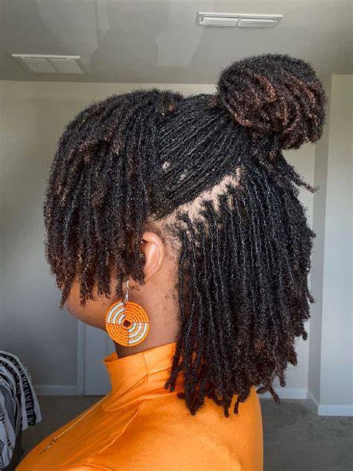 Tiny Locs into Ponytail Stud Hairstyles, Mens Ponytail Hairstyles, Try